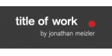 Title Of Work